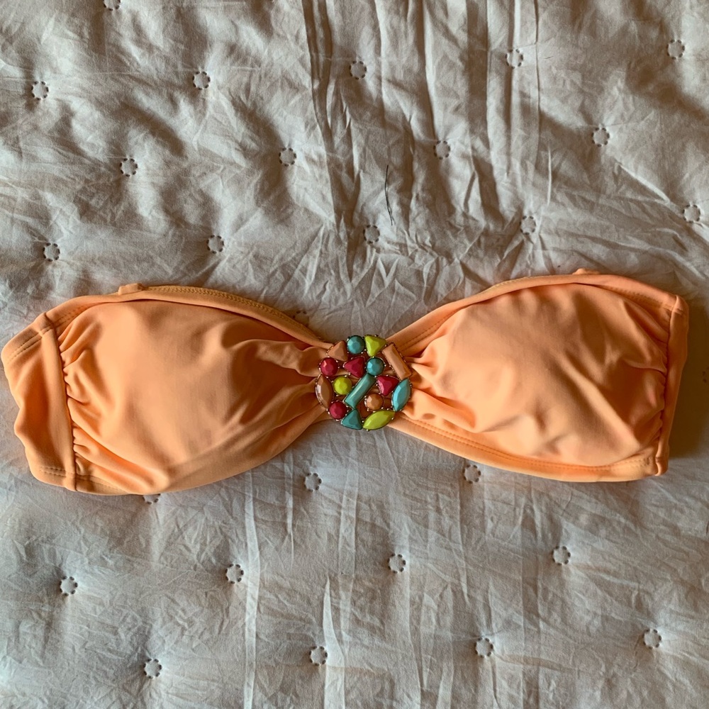 XHILARATION Strapless Bandeau Bikini Top